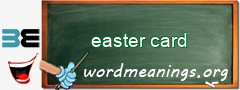 WordMeaning blackboard for easter card